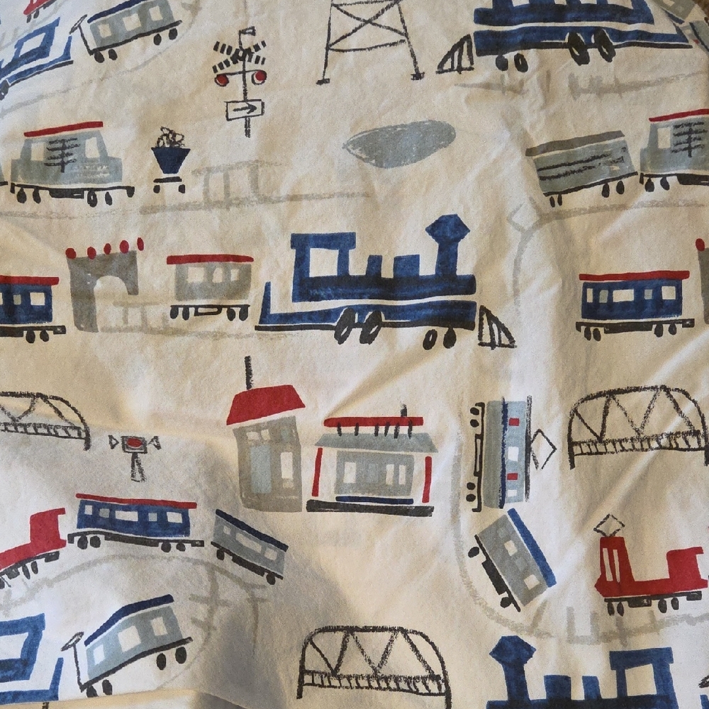 Pottery Barn Train Sheets. Full